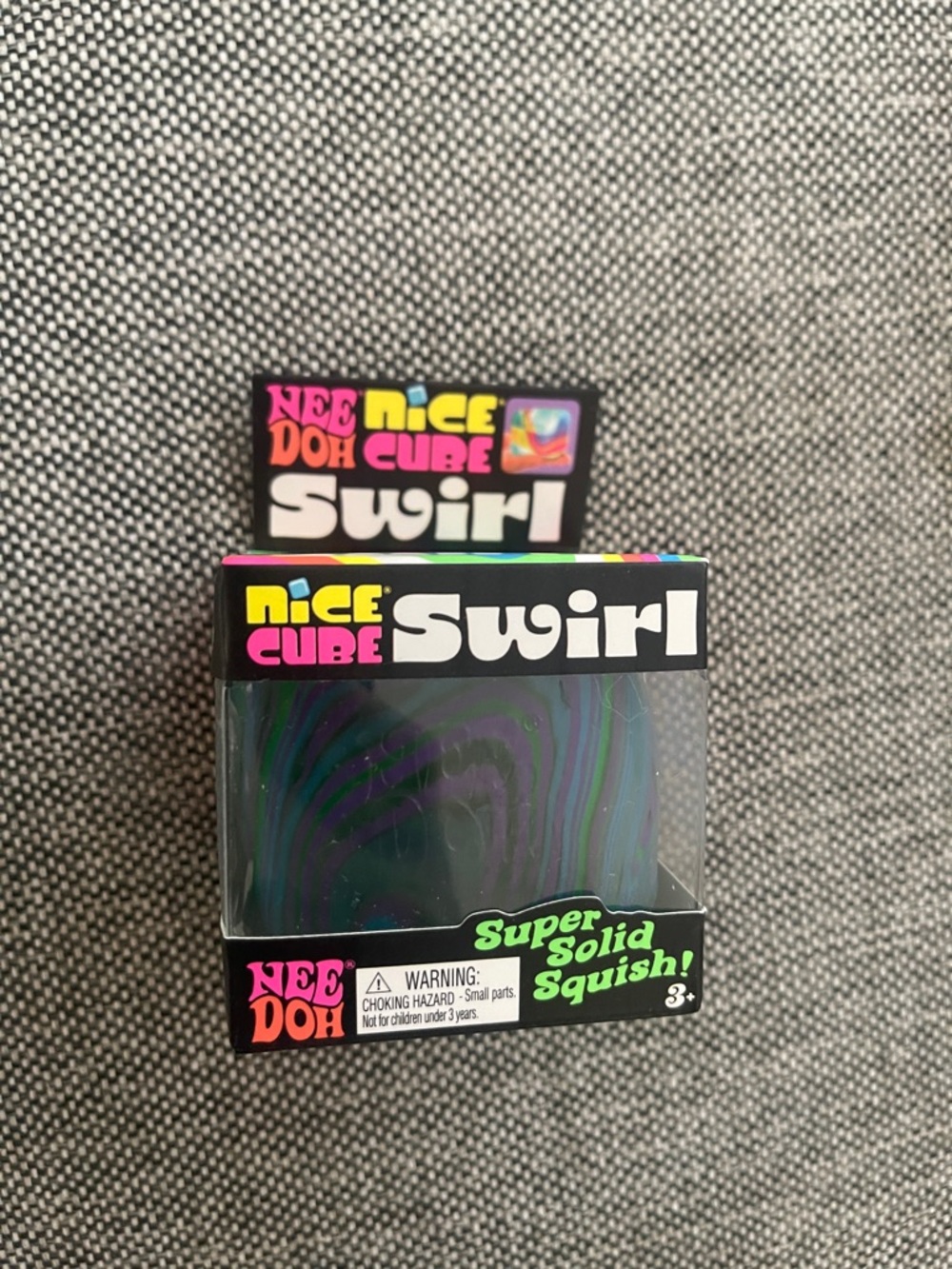 Nice Cube Swirl Super Solid Squish - Black/Green/Purple